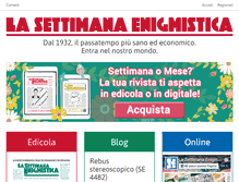 Tablet Screenshot of lasettimanaenigmistica.com
